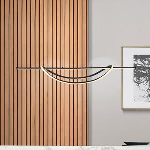 Milagro Lighting LED κρεμαστή λάμπα Ambar, μέταλλο, μαύρο, 4.000 K, Μαύρο, Σαλόνι / τραπεζαρία, Μέταλλο, σύγχρονο