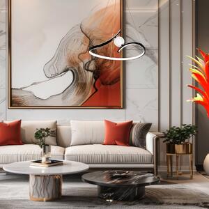 Milagro Lighting LED κρεμαστή λάμπα Perla, μέταλλο, ακρυλικό, μαύρο, 4.000 K, Μαύρο, Σαλόνι / τραπεζαρία, Μέταλλο, σύγχρονο