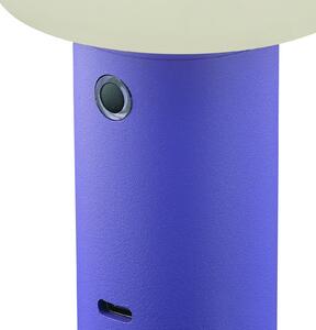 Επαναφορτιζόμενη επιτραπέζια λάμπα LED Tiny-B, βιολετί, ύψος 13 cm, IP54, USB