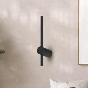 Milagro Lighting LED φωτιστικό τοίχου Swing, ύψος 30 cm, CCT, μέταλλο, μαύρο, Μαύρο, Σαλόνι / τραπεζαρία, Μέταλλο, σύγχρονο