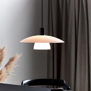 Nordlux Verona κρεμαστό φωτιστικό σε λευκό και μαύρο, ρυθμιζόμενος, Λευκό, Σαλόνι / τραπεζαρία, Γυαλί, σύγχρονο