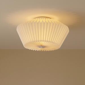Lindby Magali φωτιστικό οροφής, λευκό, χαρτί, Ø 45 cm, E27, ρυθμιζόμενος, Λευκό, Σαλόνι / τραπεζαρία, Χαρτί / χαρτόνι