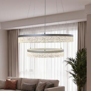 Milagro Lighting Κρεμαστό φωτιστικό LED Gala, ασημί, μέταλλο, Ø 60 cm, 4.000 K, Μεταλλικό, Σαλόνι / τραπεζαρία, Μέταλλο, σύγχρονο