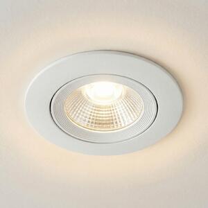 Sigor Εντοιχιζόμενο σποτ οροφής LED Diled, Ø 8,5 cm, 6 W, 3.000 K, λευκό, ρυθμιζόμενος, Λευκό, Σαλόνι / τραπεζαρία, Αλουμίνιο, σύγχρονο, Φωτιστικά εσοχής στρογγυλά