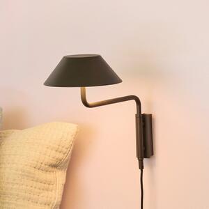 Hübsch Φωτιστικό τοίχου LED COVER, μαύρο, βάθος 30 cm, μέταλλο, Μαύρο, Σαλόνι / τραπεζαρία, Μέταλλο, σύγχρονο