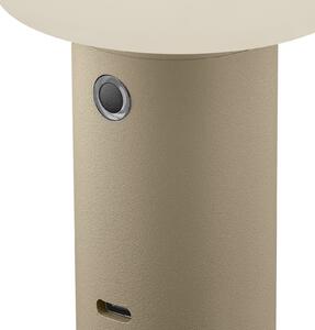 Επαναφορτιζόμενη επιτραπέζια λάμπα Tiny-B LED, σε χρώμα άμμου, ύψος 13 cm, IP54