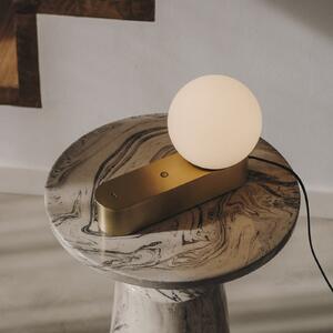 LEDS-C4 Επιτραπέζιο φωτιστικό LED Perlina, χρυσό χρώμα, μήκος 22,8 cm