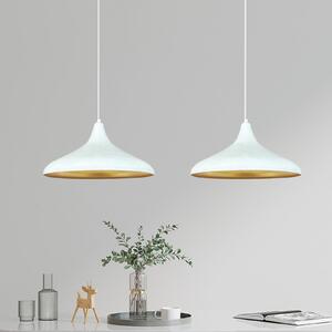 ROYALTECH Claus κρεμαστό φωτιστικό, λευκό, μήκος 85 cm, 2-φωτο, μέταλλο, ρυθμιζόμενος, Σαλόνι / τραπεζαρία, Μέταλλο