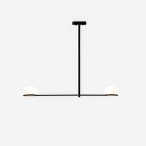 LEDS-C4 Coco Διπλό κρεμαστό φωτιστικό, μαύρο, μήκος 110 cm