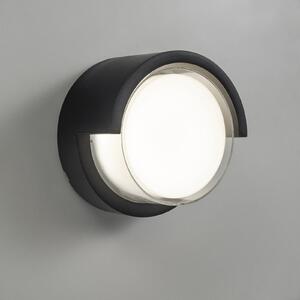 Forlight LED φωτιστικό τοίχου Creu, Ø 17 cm, μαύρο, πλαστικό