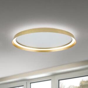 ORION Φωτιστικό οροφής LED Manta, Ø 60 cm, χρυσό χρώμα, αλουμίνιο, πάνω/κάτω, ρυθμιζόμενος, Χρυσό / Ορείχαλκου, Σαλόνι / τραπεζαρία, Αλουμίνιο, σύγχρονο, Οροφή πολλαπλής φλόγας