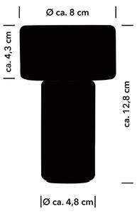 Επαναφορτιζόμενη επιτραπέζια λάμπα Tiny-B LED, μαύρη, ύψος 13 cm, IP54, USB