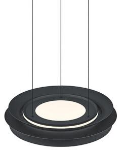 LED κρεμαστό φωτιστικό Lys, μαύρο, Ø 45 cm, CCT, τηλεχειριστήριο