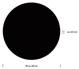 Aaron LED φωτιστικό τοίχου, Ø 38 cm, μαύρο, CCT, τηλεχειριστήριο