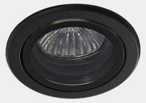LEDS-C4 Eko εξωτερικός χωνευτός προβολέας, μαύρος, Ø 7,5 cm, αλουμίνιο