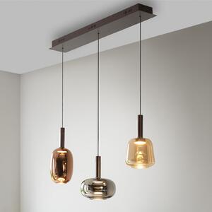 Paul Neuhaus Neuhaus, Irides LED κρεμαστό φωτιστικό, μήκος 90 cm, χρωματιστό, γυαλί, ρυθμιζόμενος, Πολύχρωμο, Σαλόνι / τραπεζαρία, Γυαλί, σύγχρονο