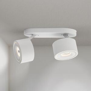 Προβολέας οροφής Specter LED, λευκός, μήκος 19,4 cm, αλουμίνιο, 2-φωτισμός