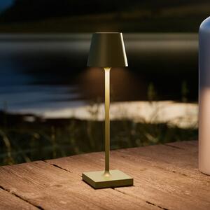 LED φορητή λάμπα με μπαταρία Nuindie pocket, πράσινο πεύκο, IP54, ρυθμιζόμενη