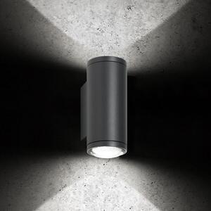 LCD Φωτιστικό τοίχου LED εξωτερικού χώρου 5156, 2 x 9 W, προς τα πάνω & τα, ρυθμιζόμενος, Μαύρο, Αλουμίνιο, σύγχρονο