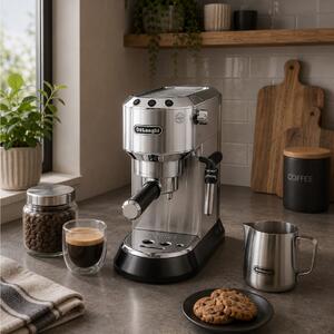 Καφετιέρα Espresso Delonghi Dedica Style EC685.M με ισχύ 1450W και πίεση 15bar - Ασημί
