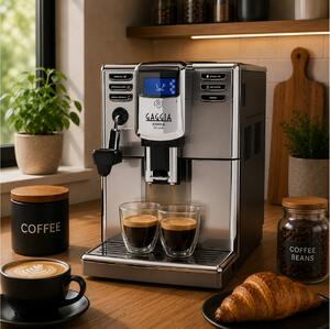 Καφετιέρα Espresso Gaggia Anima Deluxe RI8761/01 με ισχύ 1850W, πίεση 15 bar και μύλο άλεσης