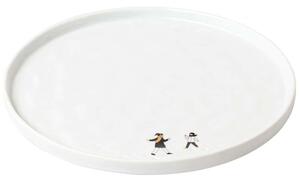 Πιάτο Ρηχό Snowball Fight RD0092532 Φ22x1,2cm Multi-White Raeder