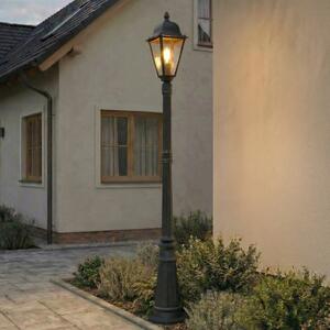 Lindby Φωτιστικό εξωτερικού χώρου Edana, 211 cm, ανθρακί, E27, IP44, Μαύρο, Αλουμίνιο, σύγχρονο