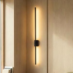 TK Lighting Φωτιστικό τοίχου LED Flash, μαύρο, ύψος 108 cm μεταλλικό 1-φωτιστικό, Μαύρο, Σαλόνι / τραπεζαρία, Μέταλλο, σύγχρονο