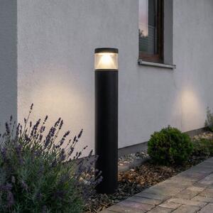 Lucande LED φωτιστικό κολωνάκι Darja, ανθρακί, μεταλλικό, 100cm, IP54, Γκρι, Μέταλλο, σύγχρονο