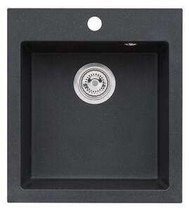 ALVEUS 1133432 - Νεροχύτης κουζίνας CORTINA 50x45 cm γρανίτης/μαύρο