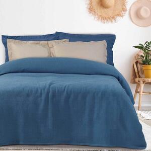 Υπέρδιπλη Κουβέρτα Πικέ Βαμβάκι 220x240cm das home blankets summer 0472 blue