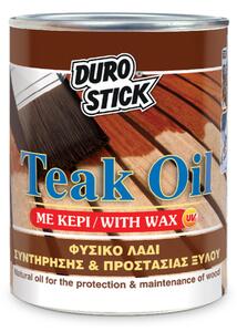 Durostick Teak Oil Φυσικό λάδι συντήρησης και προστασίας ξύλου με κερί 750ml