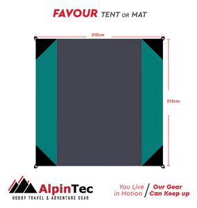 Ψάθα-Τέντα Θαλάσσης Favour Family 210Χ210 AlpinTec 92 - Anthracite
