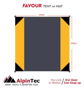 Ψάθα-Τέντα Θαλάσσης Favour Family 210Χ210 AlpinTec 131-Yellow