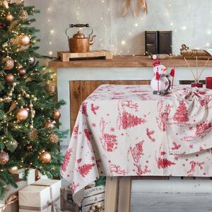 Χριστουγεννιάτικο Τραπεζομάντηλο 140x180 das home christmas line 0772 ecru/red 100% polyester