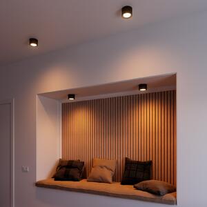 Nordlux LED σποτ οροφής Landon Smart, μαύρο, ύψος 8,2 cm, ρυθμιζόμενος, Μαύρο, Σαλόνι / τραπεζαρία, Μέταλλο