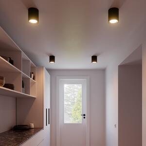 Nordlux LED σποτ οροφής Landon Smart, μαύρο, ύψος 14 cm, ρυθμιζόμενος, Μαύρο, Σαλόνι / τραπεζαρία, Μέταλλο