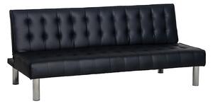 STATE BLACK PU ΚΑΝΑΠΕΣ-ΚΡΕΒΑΤΙ 180X79εκ. - ZITA PLUS