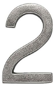 Roline 460 Πινακίδα με Αριθμό 2 από Ορείχαλκο Old Silver 55mm