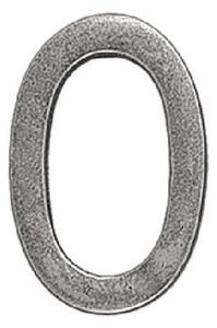 Roline 460 Πινακίδα με Αριθμό 0 από Ορείχαλκο Old Silver 55mm