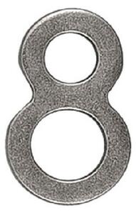 Roline 460 Πινακίδα με Αριθμό 8 από Ορείχαλκο Old Silver 55mm