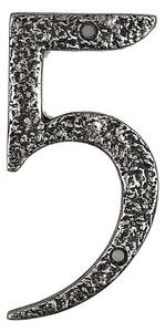Roline 461 Πινακίδα με Αριθμό 5 από Αλουμίνιο Old Silver 100mm