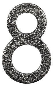 Roline 461 Πινακίδα με Αριθμό 8 από Αλουμίνιο Old Silver 100mm