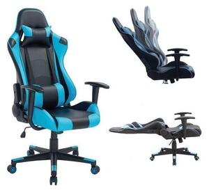 Πολυθρόνα Διευθυντή gaming pvc 70x67/134x125/135cm bf8000 Μαύρο-Μπλέ ΕΟ576