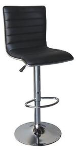 Σετ Σκαμπό bar 2 τμχ Μέταλλο Χρώμιο/ pu Μαύρο 41x50x59/94-80/115cm alfi ΕΜ970