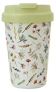 Κούπα με Καπάκι 350ml pla 8,5x8,5x13,5cm bioloco plant easy cup – watercolor flowers bpe115