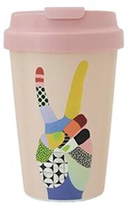 Κούπα με Καπάκι 350ml pla 8,5x8,5x13,5cm bioloco plant easy cup – peace bpe114