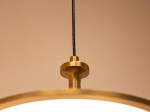 Elstead Κρεμαστό φωτιστικό LED Issa, χρυσό, Ø 31 cm, μέταλλο, με ρυθμιζόμενη ένταση, ρυθμιζόμενος, Χρυσό / Ορείχαλκου, Σαλόνι / τραπεζαρία, Αλουμίνιο, Vintage