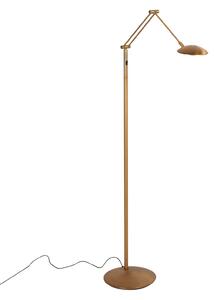 Steinhauer Λάμπα δαπέδου LED Daphne 2, 1 φωτιστικό, χάλκινο, CCT, τηλεχειριστήριο, ρυθμιζόμενος, Μπρούτζινο / Αντικέ ορείχαλκου, Σαλόνι / τραπεζαρία, Μέταλλο, σύγχρονο