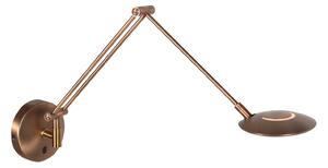 Steinhauer Φωτιστικό τοίχου LED Zenith 2 με βραχίονα, χάλκινο, CCT, μέταλλο, βύσμα, ρυθμιζόμενος, Μπρούτζινο / Αντικέ ορείχαλκου, Σαλόνι / τραπεζαρία, Μέταλλο, σύγχρονο